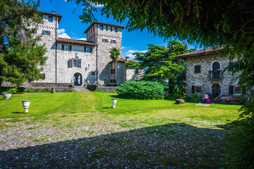 Fototapeta na wymiar Cassacco Castle. Ancient medieval building that has survived to the present day.