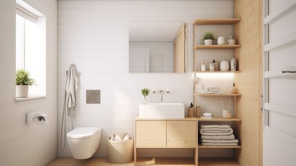 Fototapeta na wymiar beautiful minimal restroom counter top home interior design concept restroom mockup template background