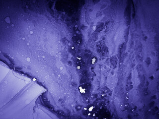 Monochrome Waves Marbled. Bright Abstract Art Isolated. Metal Wo