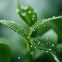 Refreshing Rain: High-Resolution Capture of Plant with Water Droplets