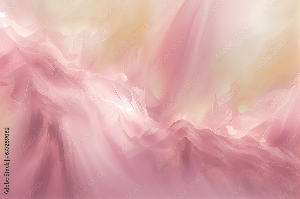 Aufkleber hazy blend of pink and yellow creating a dreamy and vibrant atmosphere generative ai