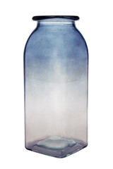 glass vase graceful, isolated on white background