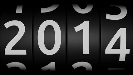 2000 to 2024 year retro countdown slot machine new year animation background - Powered by Adobe