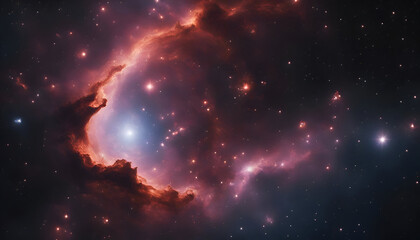 Obraz na płótnie Canvas Star field in deep space many light years far from the Earth.