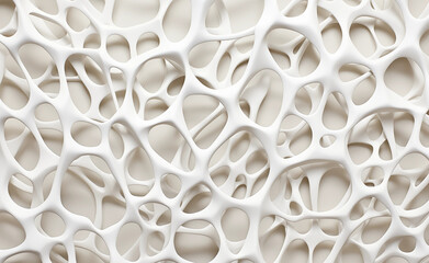White pattern polymer carved structure, large scale abstract, monochromatic color schemes, biomimicry.