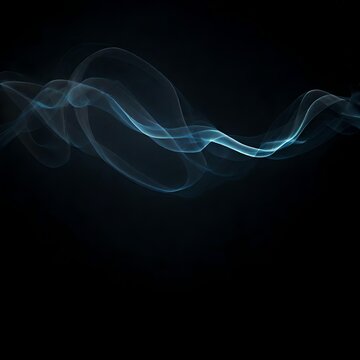 Smoke on black background, Generated using AI © HIFO ARTS