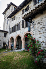 Fototapeta na wymiar Cassacco Castle. Ancient medieval building that has survived to the present day.