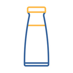 Milk bottle vector icon. Dairy product sign