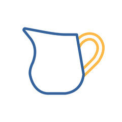 Creamer jug vector icon. Dairy product sign