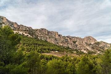 Fototapeta na wymiar Beautiful landscape with Serrella mountain, Alicante (Spain)