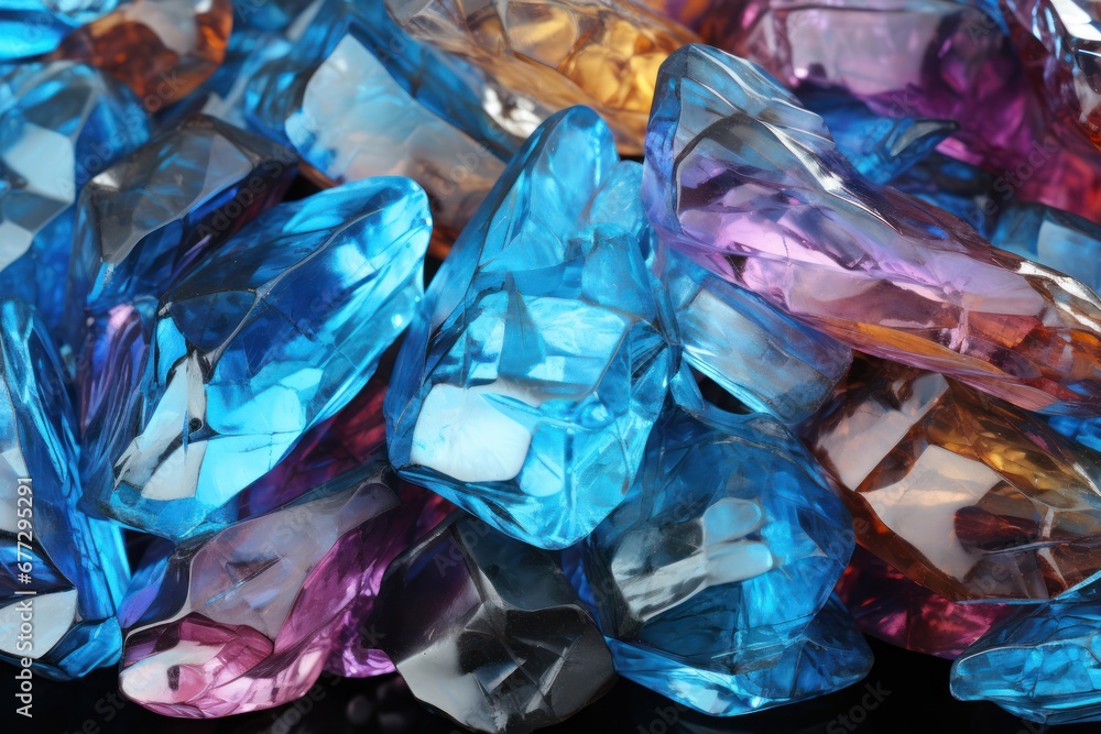 Poster vibrant collection of colorful rocks creating a natural masterpiece generative ai