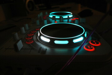 Close up of a controller