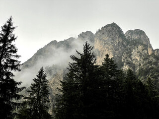 fog over the Italian alps 