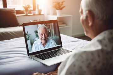 A person is having a video call with a doctor 