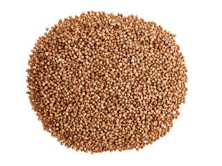 buckwheat grains isolated on white background