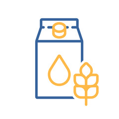 Carton of milk with flavor cereal vector icon