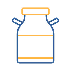 Milk barrel vector icon. Dairy product sign