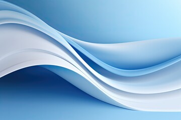 Abstract blue waves with a smooth gradient.