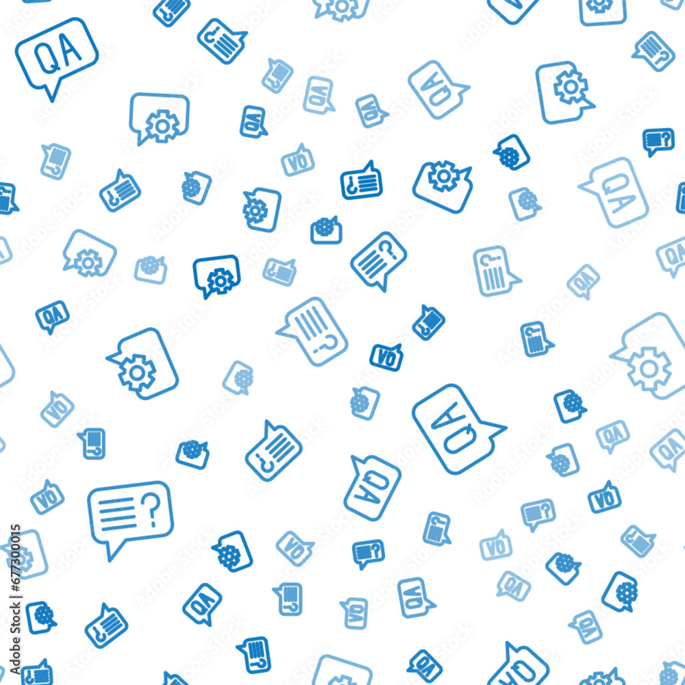 Poster set line unknown search, question and answer and telephone 24 hours support on seamless pattern. vec