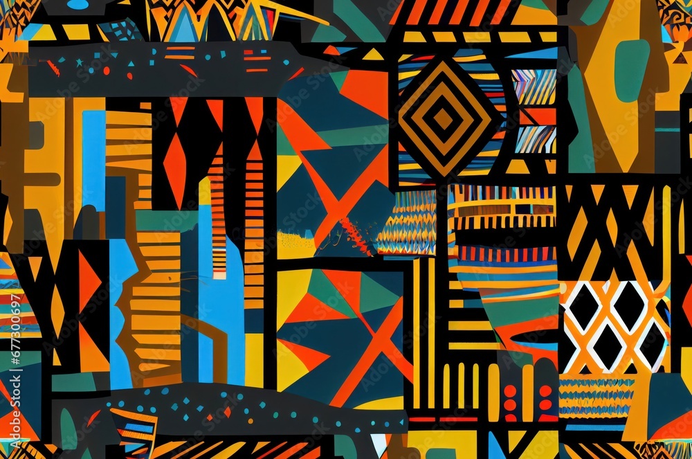 Aufkleber kaleidoscope of vibrant colors and patterns generative ai