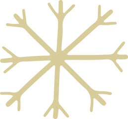 Snowflake vector flat illustration.