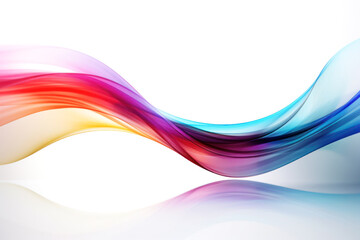 abstract background curved color wave on white background