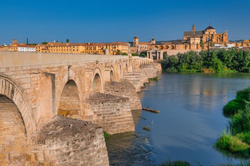 Roman Bridge and Guadalquivir river, Great Mosque, Cordoba, Spain