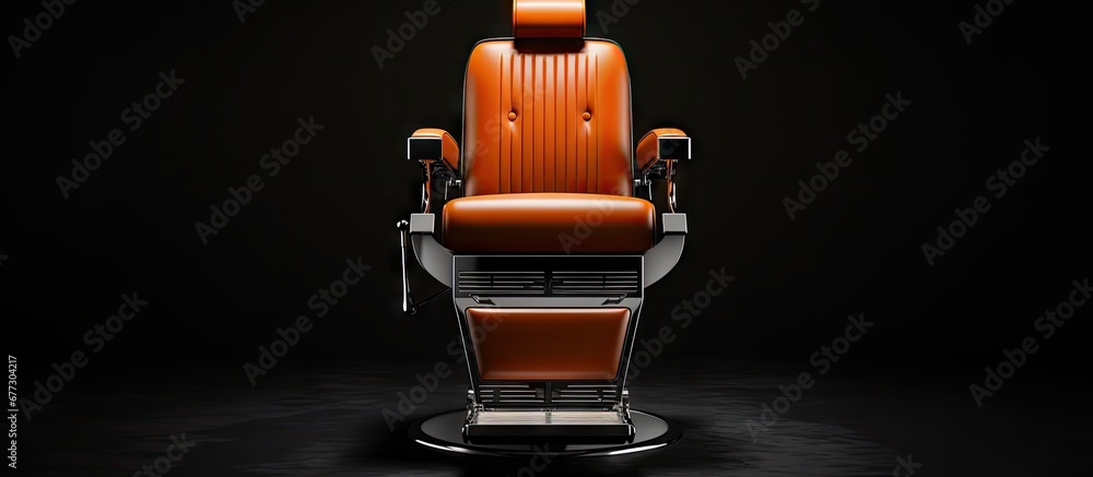 Aufkleber 3d rendering of a solitary barber chair copy space image place for adding text or design