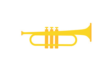 Fototapeta na wymiar Trumpet vector. Trumpet on white background.