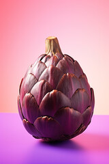 Obraz premium Artichoke on pink background.