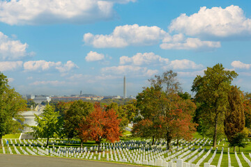 Rows of heroes buried at Arlington National Cemetery in Virginia, some dating from the American Civil War