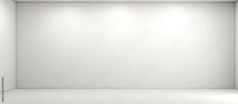 Poster blank studio backdrop with clear white light copy space image place for adding text or design