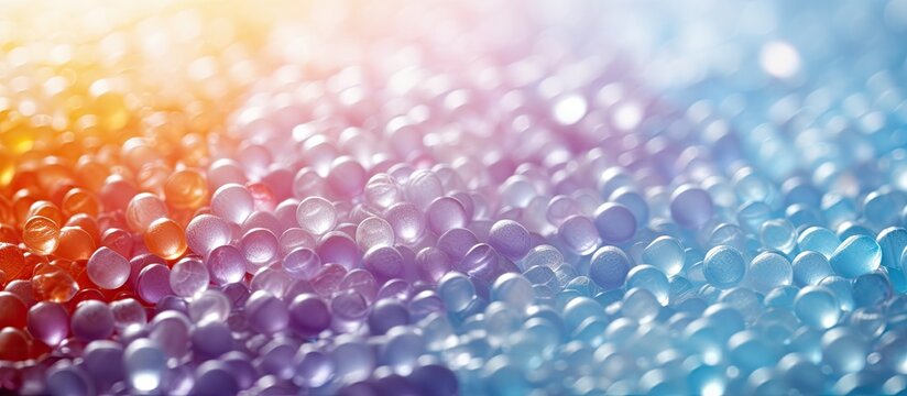Close up texture of polypropylene granules Copy space image Place for adding text or design