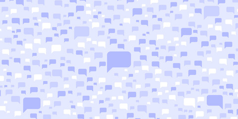 Speech bubbles seamless vector background. Pattern with dialog signs, talk and discussion theme, social media communication. Vector illustration