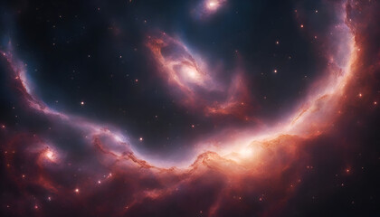 Nebula and stars in deep space. science fiction wallpaper.