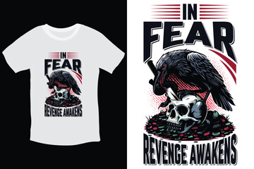 In fair revenge awakens custom graphic skull t shirt design