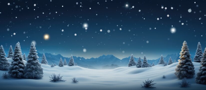 Christmas evening scene Copy space image Place for adding text or design
