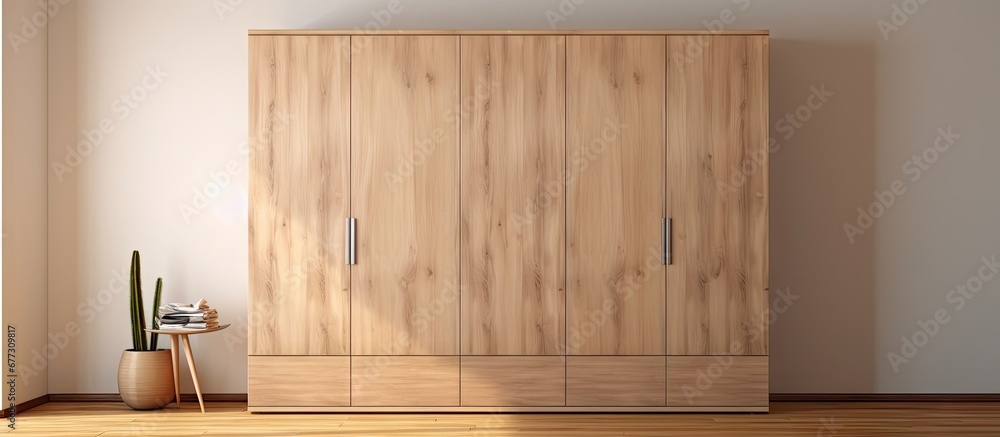 Poster built in bedroom closet copy space image place for adding text or design