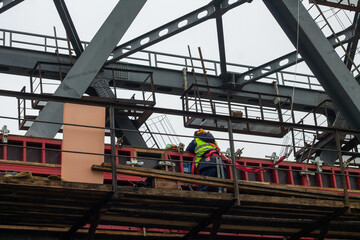 workers on the bridge