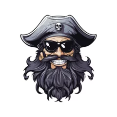 Fotobehang Head pirate mascot © Bagas
