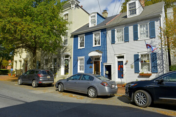 Residential homes in historic Annapolis MD - obrazy, fototapety, plakaty