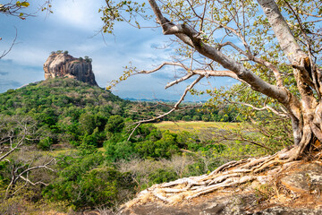 Fototapeta na wymiar panoramic view of sigiriya rock, sri lanka