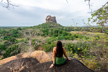 panoramic view of sigiriya rock, sri lanka