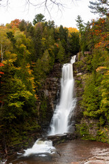 Larose waterfalls at fall in Quebec