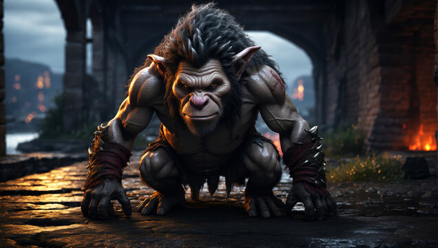 A mean troll under a bridge.