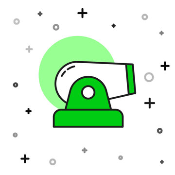 recommend clip art: Filled outline Cannon icon isolated on white background. Vector