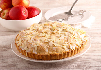 apple tart with almond topping