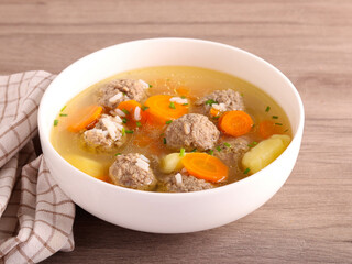 Soup with meatballs
