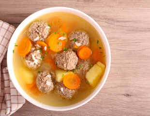 Soup with meatballs
