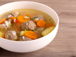 Soup with meatballs